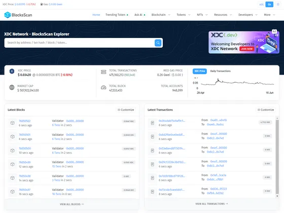 banner image for the post [Informative] Mastering XDC Blockchain Tracking with XDC Explorer v2.