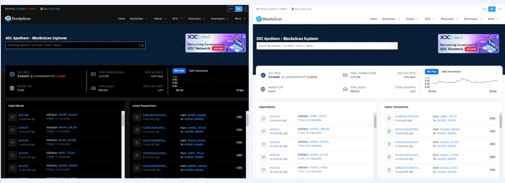 banner image for the post [Informative] BlocksScan Explorer V2: A User-Friendly Interface for Exploring XDC Network Data